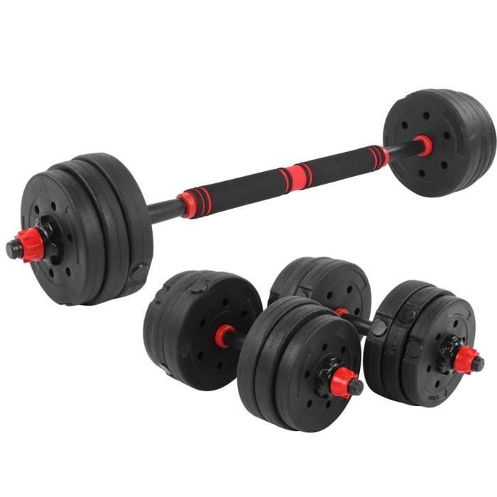 Ensemble d'haltères réglables Ensemble de combinaison d'haltères réglables d'exercice à domicile 10 kg x 2 équipement de