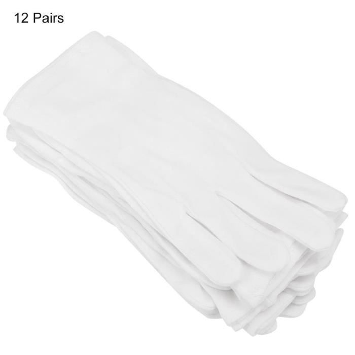 Cikonielf Gants en coton agricoles 12 Paires Gants de Protection de Coton pour Usage des Travaux Ménagers Agricoles