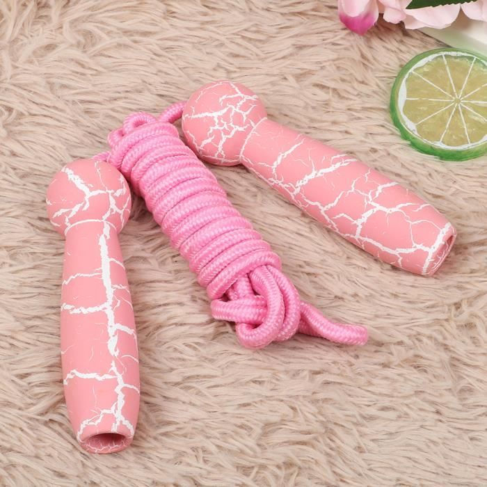 Jielwyshop Corde à sauter En bois réglable fitness pour enfants étudiants adultes (rose)