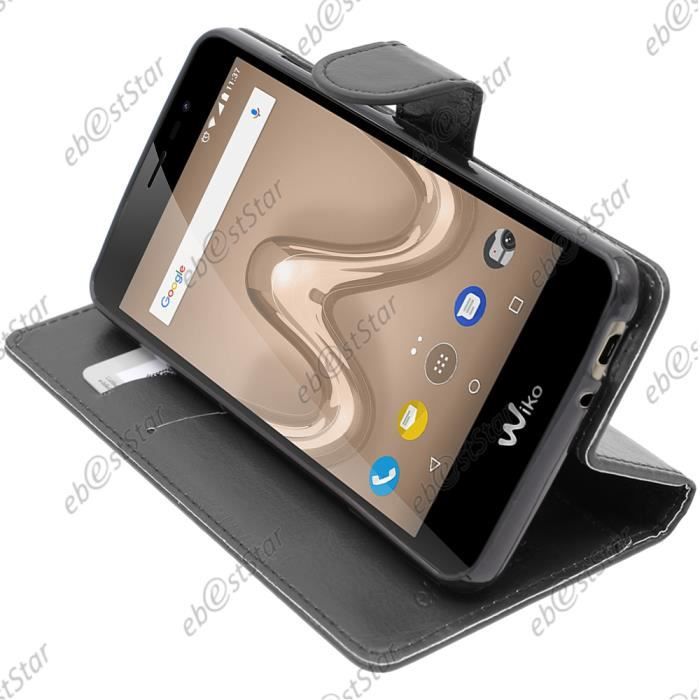 ebestStar ® pour Wiko Tommy 2 - Housse Portefeuille Support, Couleur Noir