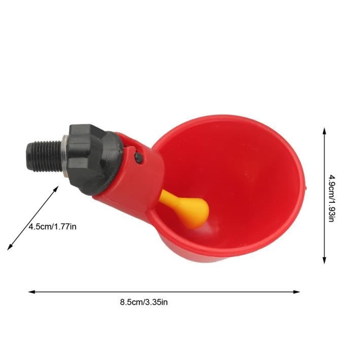 10 PCS voleur d'eau potable tasses abreuvoir buveur pour poule de poulet du bétail -XIF