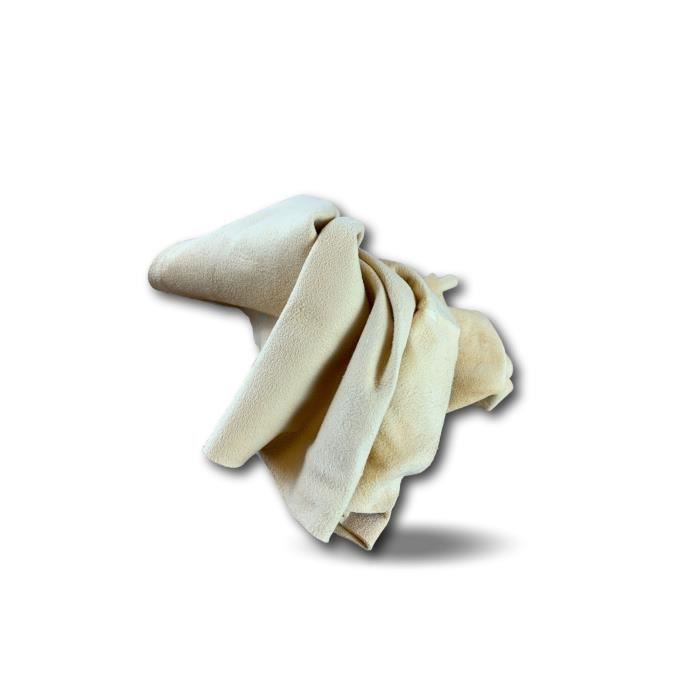 Peau de chamois - Chiffon de nettoyage - Lustrage et séchage voiture moto - Astiquage appareils ménagers vitres miroirs - PCHAM01