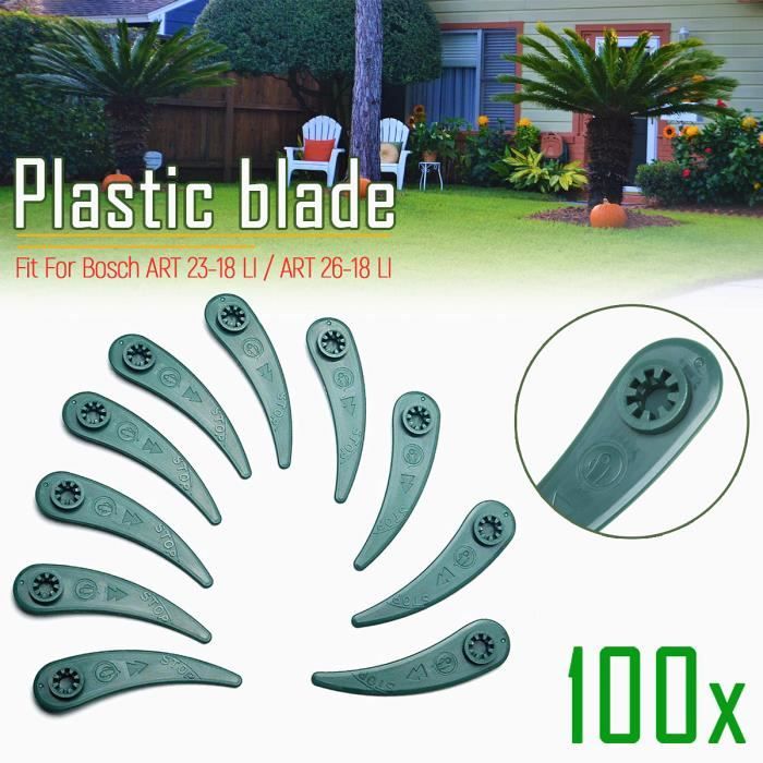 100Pcs Lame Débroussailleuse Tondeuse à gazon Coupe Bordure Pr Bosch ART 23/26-18