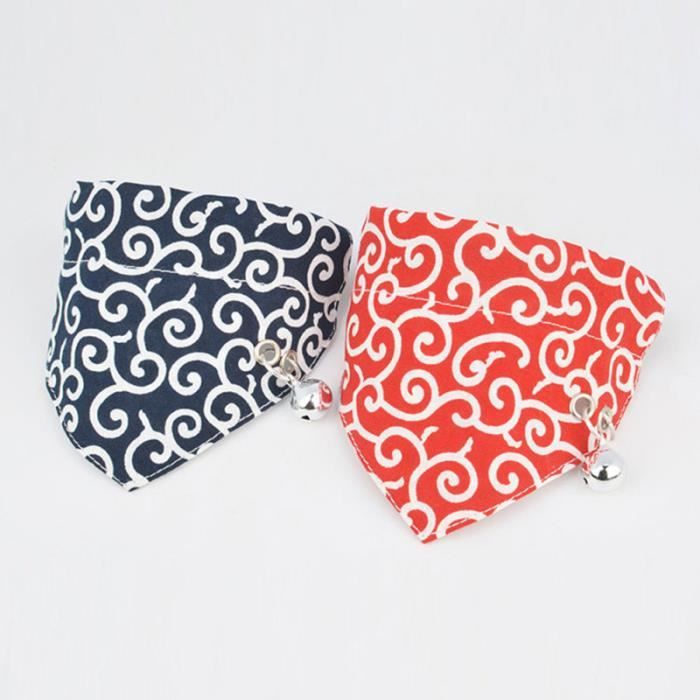 Écharpe triangulaire douce Pet Triangle chasuble Adorable chien chat Bandanas bavoir chiot créatif (vert taille) SODA-THE GLACE