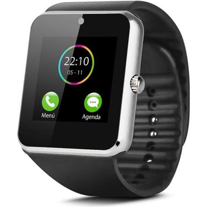 SHOP-STORY - Smartwatch Montre Connectée Compatible tous Smartphones Android et iPhone - Version Argenté