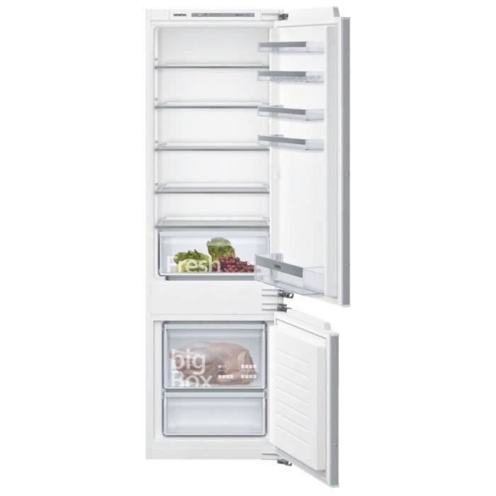 SIEMENS KI87VVFF0 Réfrigérateur combiné intégrable - 272L (209+63) - IQ300 - Classe énergie A++ - 177x54cm - Blanc