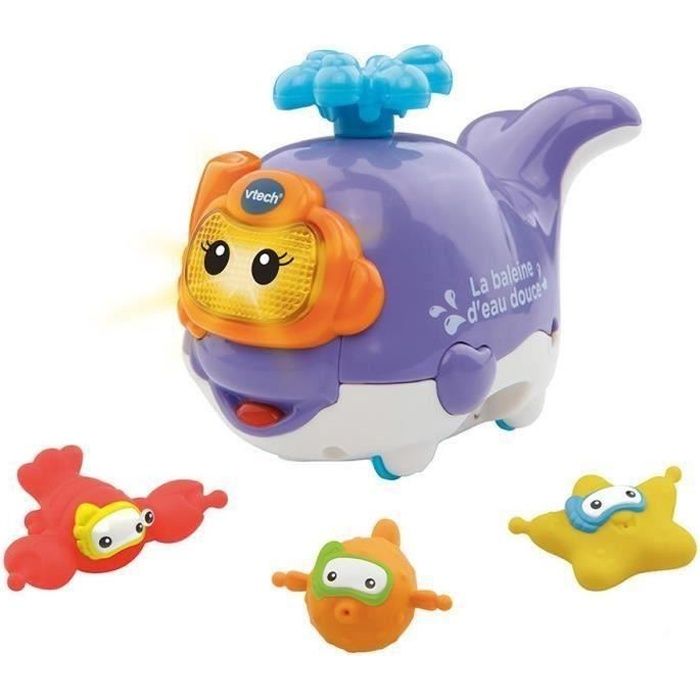 VTECH BABY - Jouet de Bain - Frimousse, La Baleine D'Eau Douce