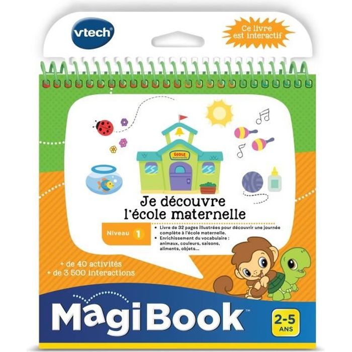 VTECH - Livre Interactif Magibook - Je Découvre L'École Maternelle
