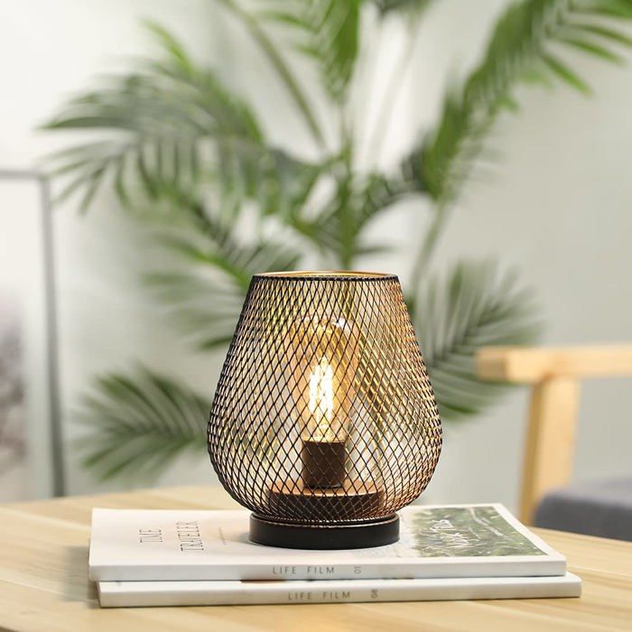 Lampe décorative (lanterne) - JHY DESIGN - Modèle JHY - Métal vintage - Lumière blanche chaude - 17×14 2 cm