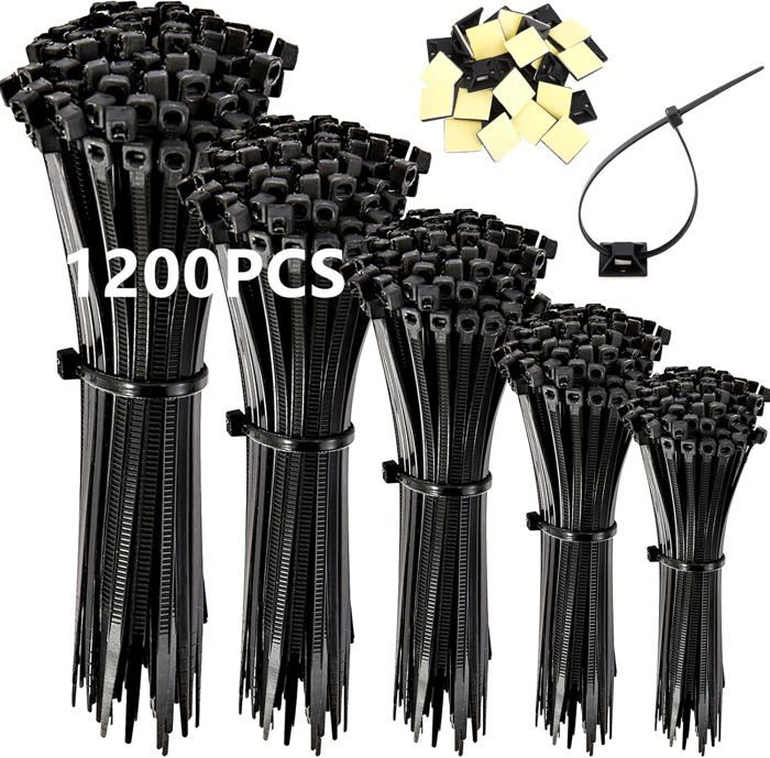 250 Pièces Attaches Câbles Colorées 150mm X 3mm - Lot De Colliers De Serrage Plastique - Neuf