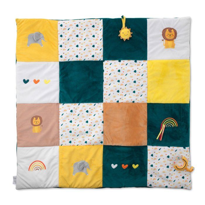 FORMULA BABY Tapis déveil XL Safari 100 x 100 cm sac de rangemet inclus