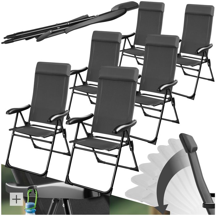Ensemble de 4 chaises pliables avec table portable – Idéal pour le camping et les sorties en plein air(Couleur aléatoire