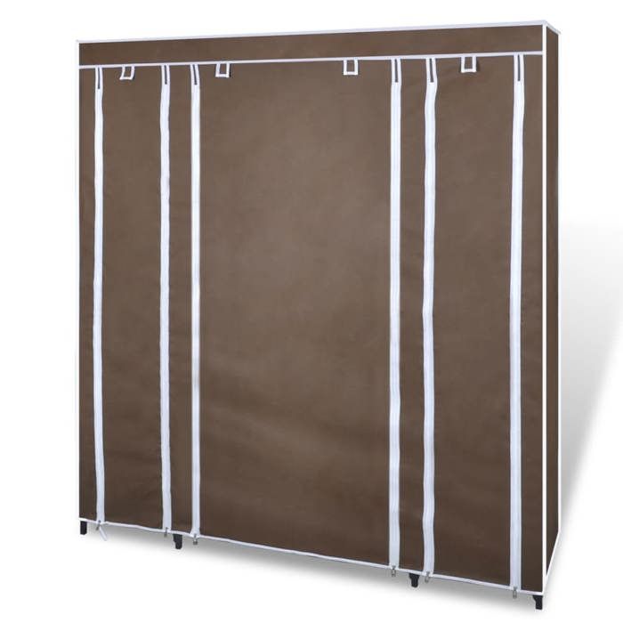Bon plan Armoire avec compartiments et tiges 45 x 150 x 176cm Marron Thome3381238