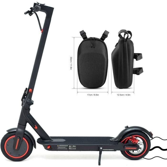 M4 T4 PRO - Trottinette &eacute;lectrique pliable - 8,5 pouces - Moteur 350W - Batterie 36V 10,4Ah - Autonomie max 30km/h - Bluetooth - Noir. 