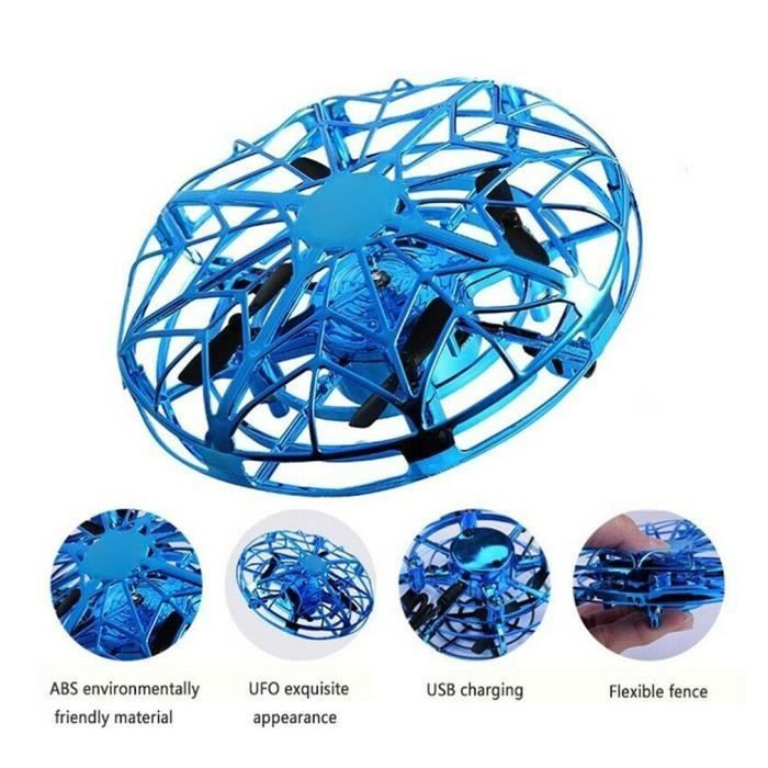 Mini Drone Quadricoptère UFO - Keeper - Contrôle Manuel - Capteurs Rotatifs - Jouet Volant Infrarouge