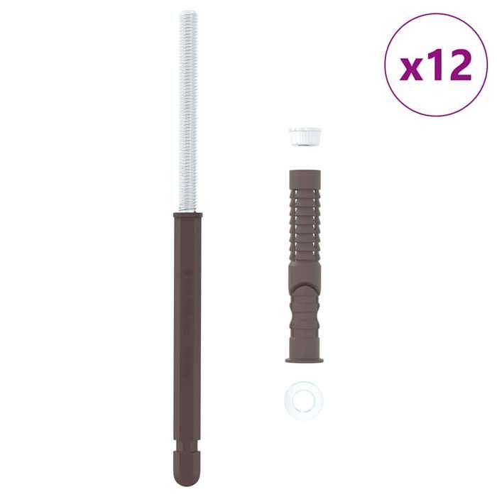 PROMOTION Support de étagère flottante 12 pcs Beige Ø10x170 mm Acier 871120