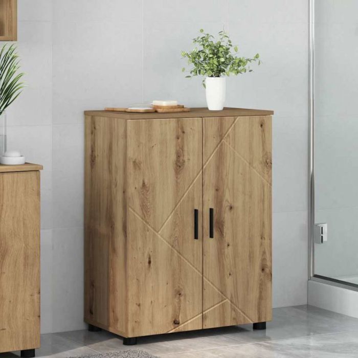 Meuble sous vasque - meuble vasque integree Vidaxl Cabinet de salle de bain Chêne artisanal 60 x 35 x 80 cm