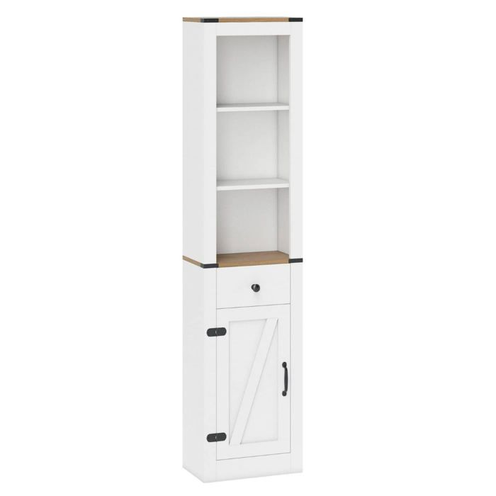 Armoire de rangement haute pour salle de bain 40 x 24 x 173 cm espace Armoire de rangement haute pour salle de bain 40 x 24 x 173 cm espace