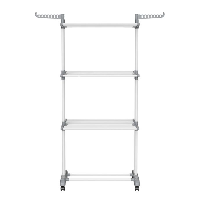 Étendoir à Linge Mural Pliable Pour Linge De 80 Cm Avec 6 Crochets Pour Serviette Et 5 Tiges