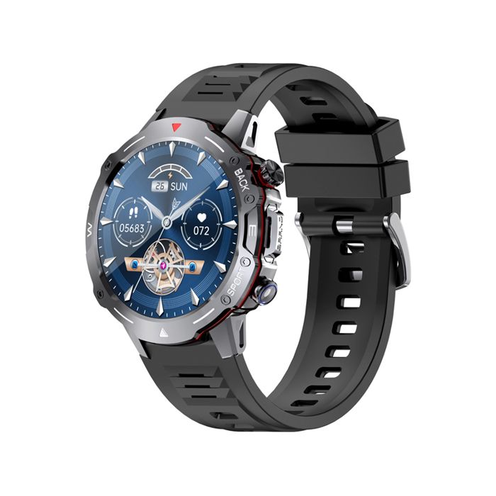 Montre connectée ronde - RNCYN - G102 - Moniteur dactivité physique - Écran couleur 1.39 pouces - Résolution 360x360