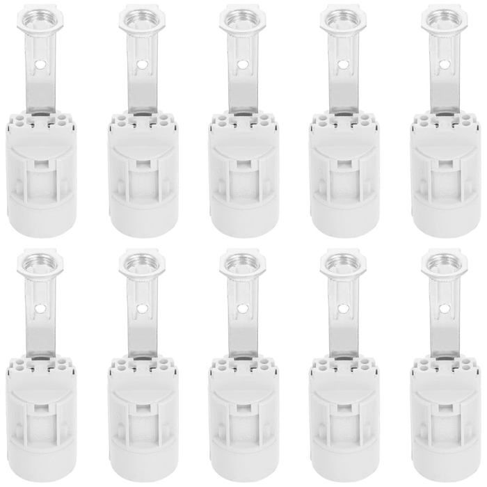 10 Douilles De Lampe à Vis E14 Support Remplacements Pour Candélabres Culot E14 Hauteur Totale 90 Mm Douilles En Plastique Blanches