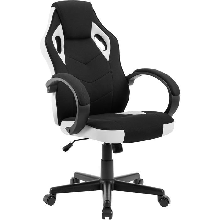 WOLTU Chaise Bureau Enfant et Gaming Respirant en Tissu Design Ergonomique Réglable en Hauteur Pivotante à 360° Noir+Blanc WOLTU Chaise Bureau Enfant et Gaming Respirant en Tissu Design Ergonomique Réglable en Hauteur Pivotante à 360° Noir+Blanc