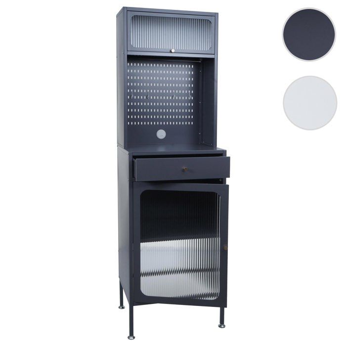 Buffet haut HWC-P99 182 x 54 x 40 cm anthracite Buffet haut HWC-P99 182 x 54 x 40 cm anthracite