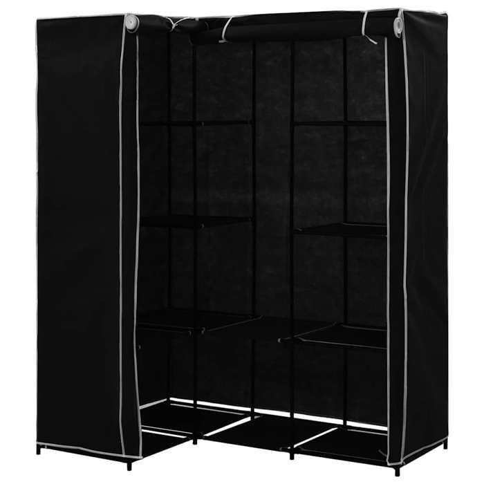 Garde-robe -(1 PCS）- Vidaxl - Armoire penderie Pour chambre dangle Noir 130x87x169  cm 593440pjh28g