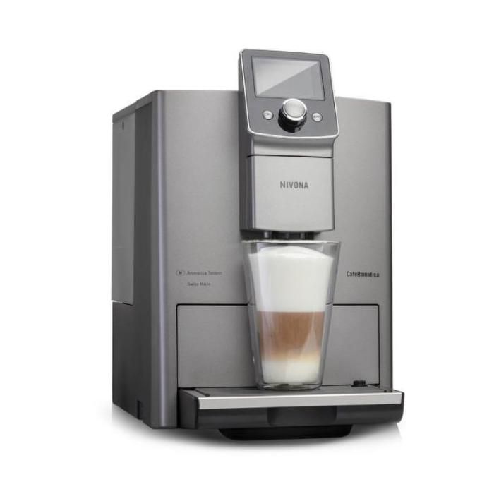 Machine à café à pression - NIVONA - CafeRomatica 821 - Broyeur conique ultra-silencieux - Espresso & cappuccino - Design argenté