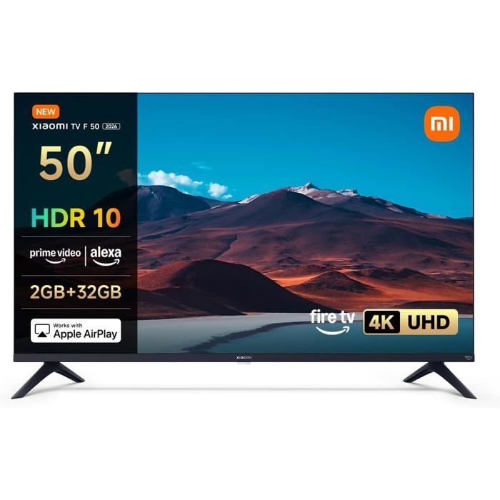 TV F 50 Pouces 4K UHD Smart TV Fire OS8 Alexa HDR10 MEMC 60Hz avec Mode Jeu 120Hz 2Go 32Go Compatible Apple AirPlay Connectée