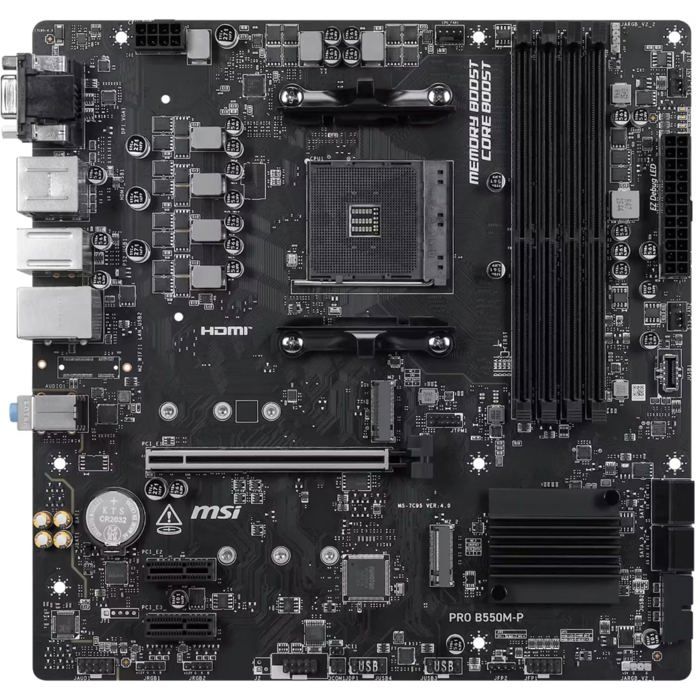 Carte mère MSI B550M P WiFi6E AMD B550 AM4 DDR4 Micro ATX Bluetooth WLAN - vue 9