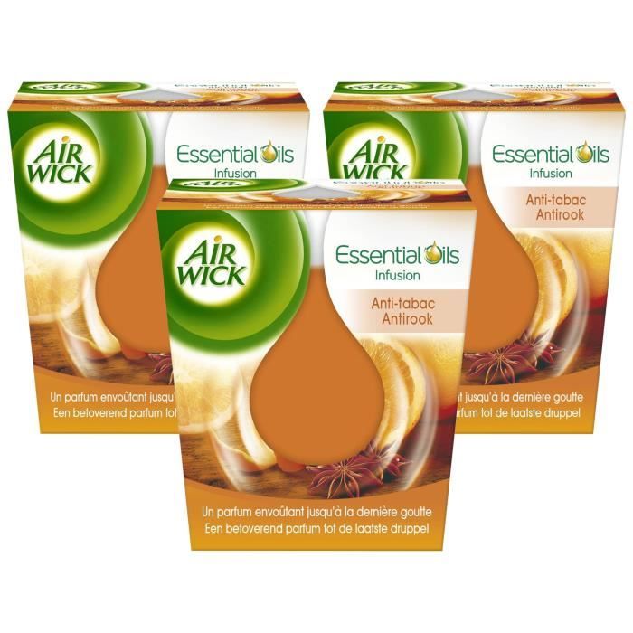 Bougies Parfumées Airwick Huiles Essentielles Elixir Oriental - Lot De 4 X 105g