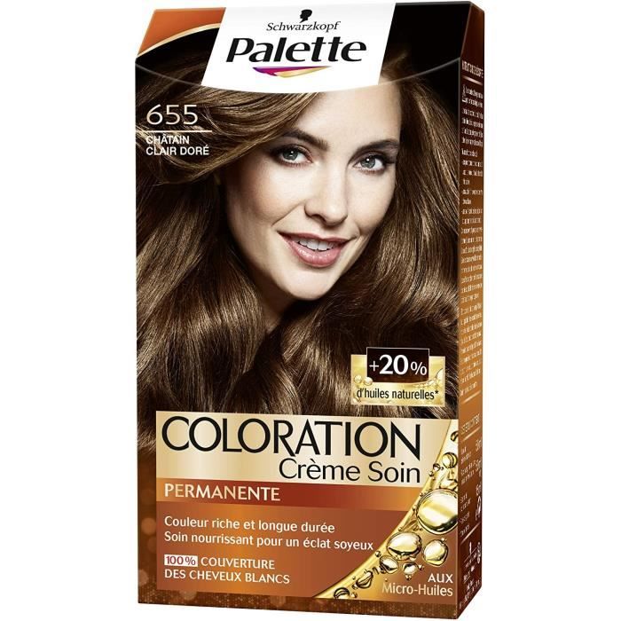 Colorations Schwarzkopf Palette Coloration Permanente Cheveux Chatain Clair Dore 655 637856 Cdiscount Au Quotidien