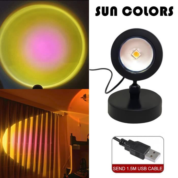 Objets lumineux déco,Projecteur de lampe arc-en-ciel,lampe de bureau  LED,photographie pour fond de magasin,éclairage - Sun Color[E]