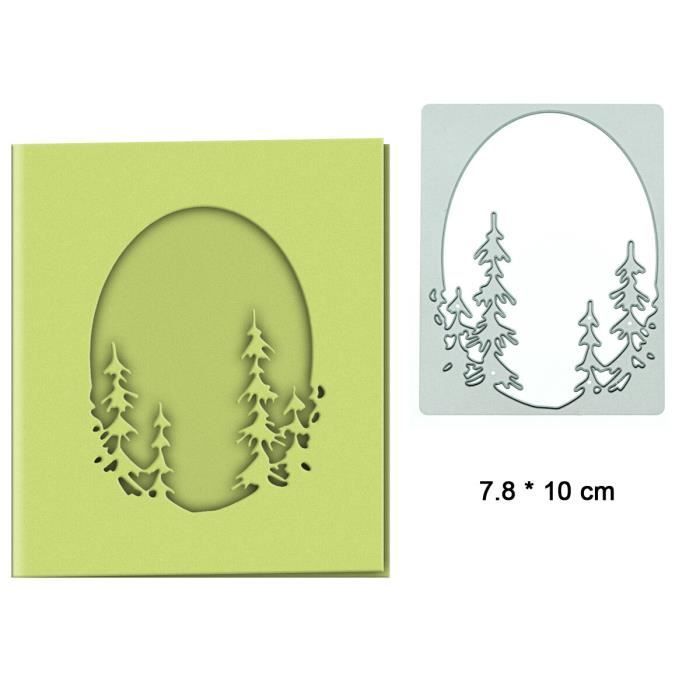 Matrices De Découpe Métal Forme Arbre D'hiver / Noël - 11,9x8,3 Cm - Pour Scrapbooking, Cartes, Pochoirs DIY