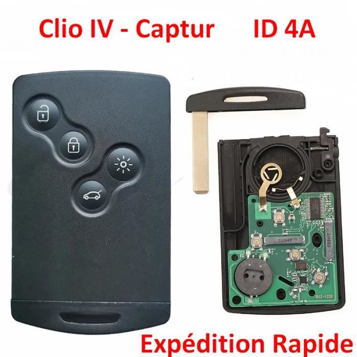 Carte Cle Vierge Main Libre Keyless Go Clio IV 4 Captur Hitag Aes Testé