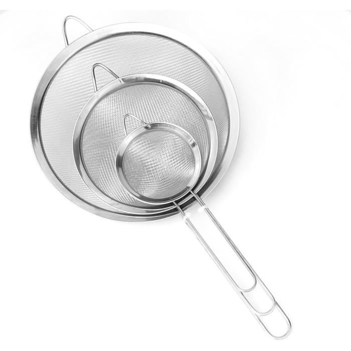 Passoire Cuisine Inox 28 Cm Avec Poignées Renforcées – Micro-perforée, Robuste Et Facile à Nettoyer, Idéale Pour Pâtes, Légumes, Fruits Et Riz
