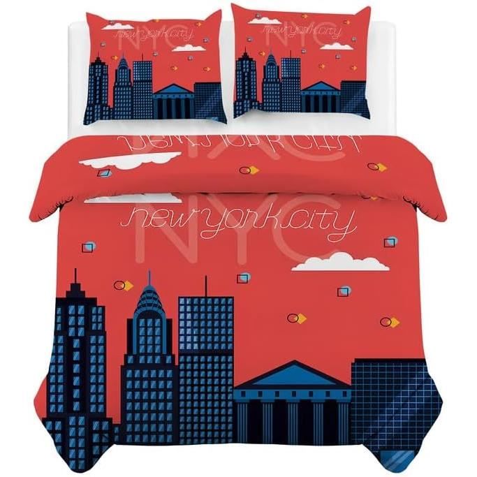 New York Parure de lit New York NYC Housse de Couette 200c x 200c New York Parure de lit New York NYC Housse de Couette 200c x 200c