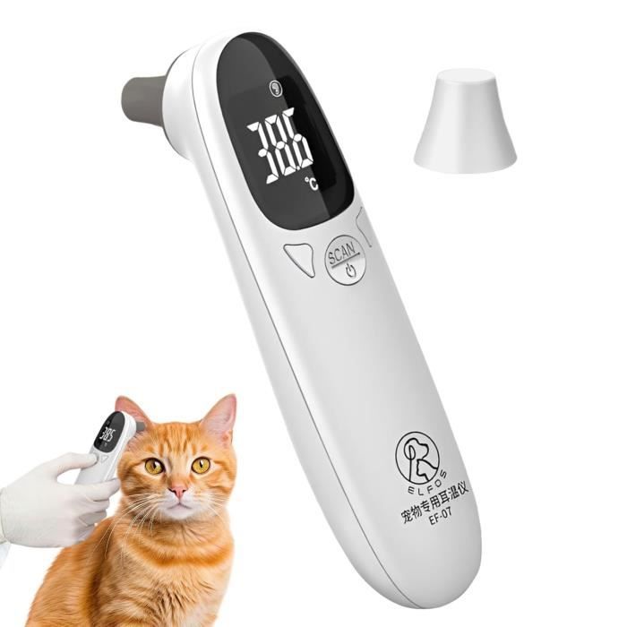 Thermomètre pour animaux - Thermomètre ABS - Moniteur de température doreille - Rechargeable USB - Étanche