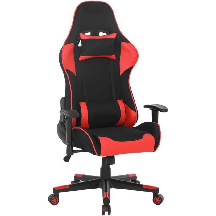 Chaise Gaming PLAYCOM PM20 Par ITEK - Rouge, Ergonomique, Réglable, Inclinable, Pour Jeu, Bureau Ou étude