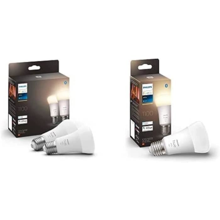 Philips Hue White, ampoule LED connectée E27, Equivalent 75W
