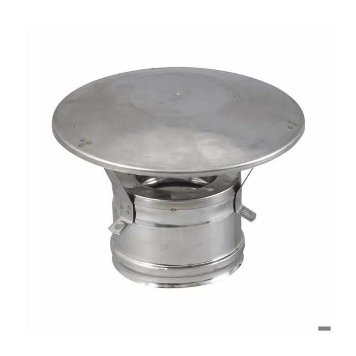 Finition haute + chapeau pour double paroi isolé Ø80-130