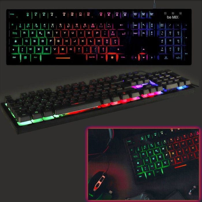 Clavier Gamer – Non spécifié – Non spécifié – Rétroéclairé – USB 2.0 – Anti-ghosting avancée