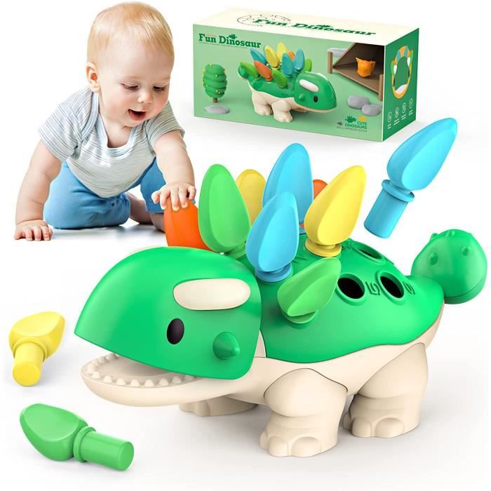 Jouets bébé Montessori 1 an, jouets dinosaures à partir de 1 an, entraîne  la