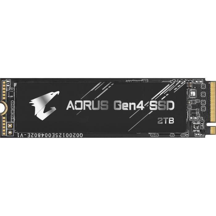 GIGABYTE - SSD Interne - AORUS - 2To - M.2 NVMe Gen4 (GP-AG42TB)