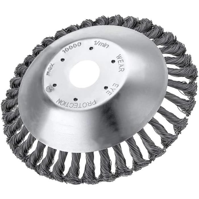 Tête Brosse Débroussailleuse 150 Mm - Fil Acier Pour Désherbage Joints, Mousse, Rouille - Universelle 25 Mm - 8