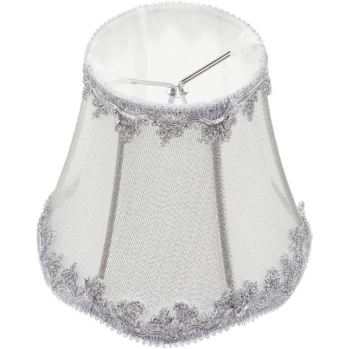 Abat-jour Cloche Ancien à Rayures Rouges Et Crème - Style Campagne Française
