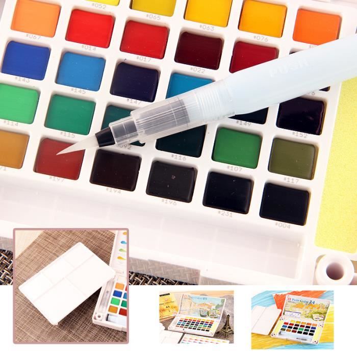 Petit Color Peinture Aquarelle 48 Couleurs Peinture Aquarelle Une Palette De 48 Teintes Magnifiques Achat Vente Peinture Aquarelle Petit Color Peinture Cdiscount