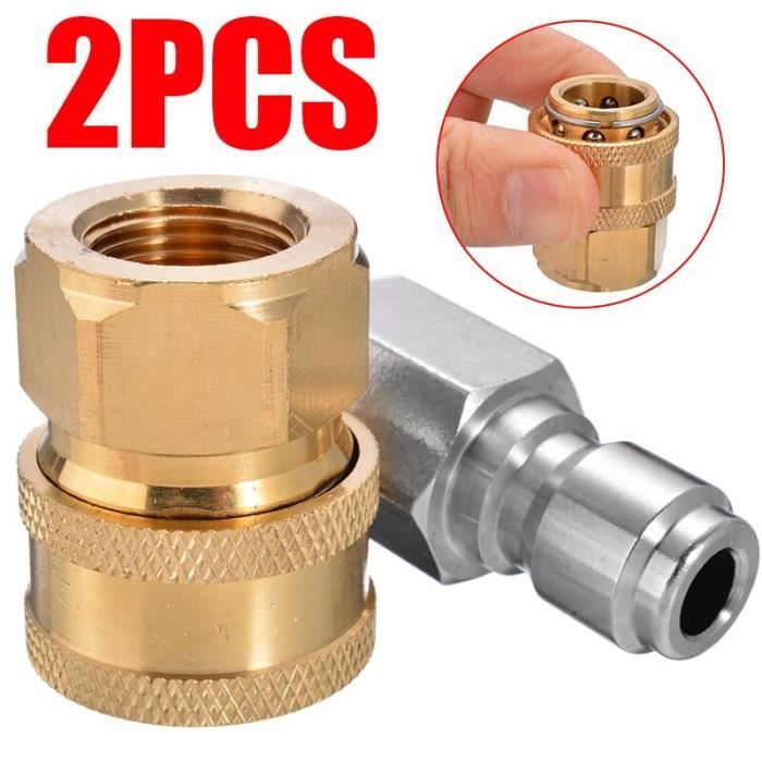 Kit De 5 Buses Pour Nettoyeur Haute Pression - Laiton Et Acier Inoxydable - Angles 0° à 65° - Connexion Rapide