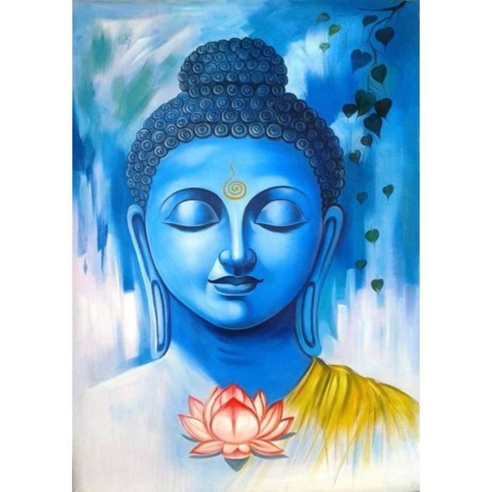 Kit Broderie Diamant Carré Bouddha 5D - Peinture Diamant DIY 30x40 Cm Pour Adultes Zen Et Relaxante